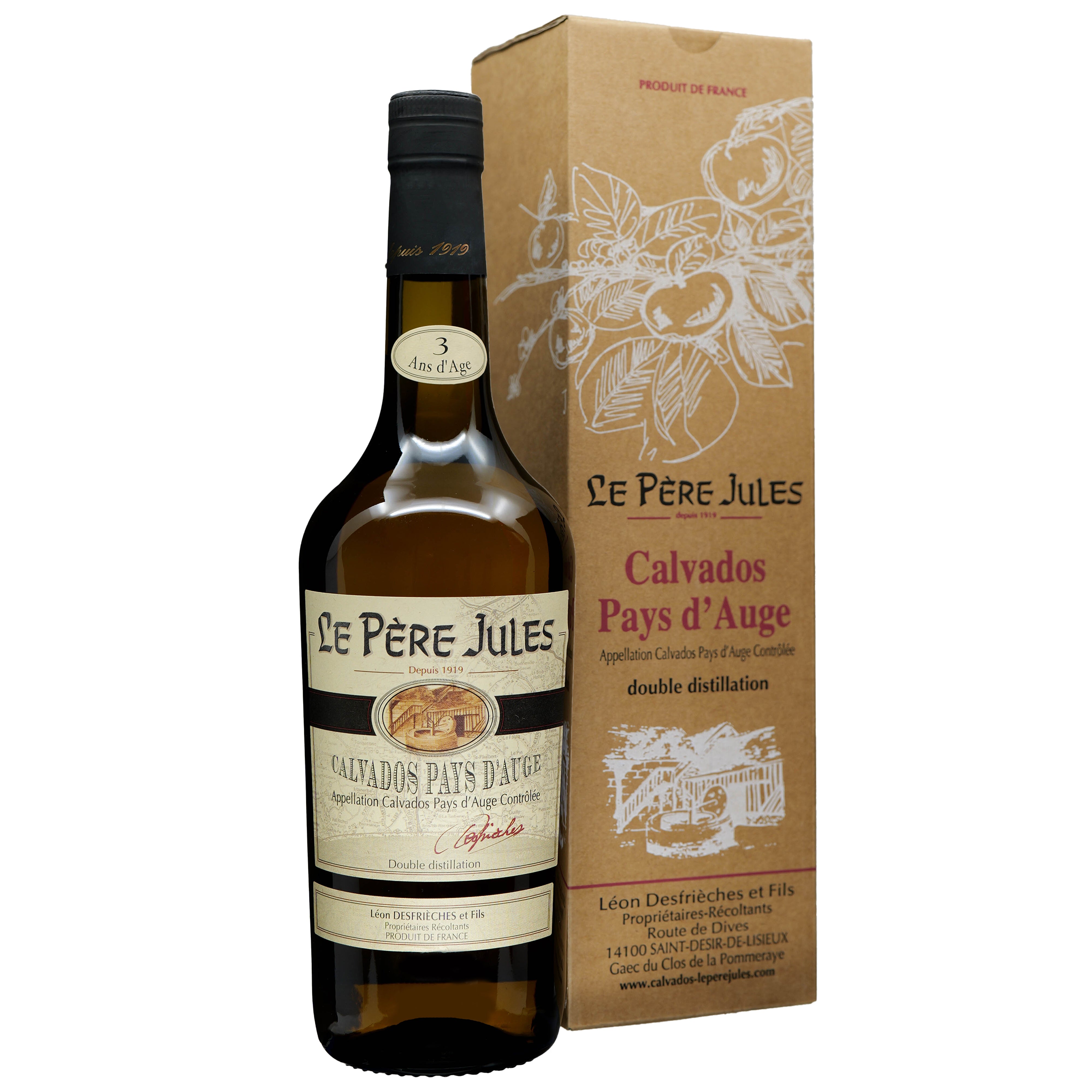 CALVADOS 1967年 700ml 40% Massenez Calvados Vieux Prisonnier Carafe 40% 700ml - Liquor