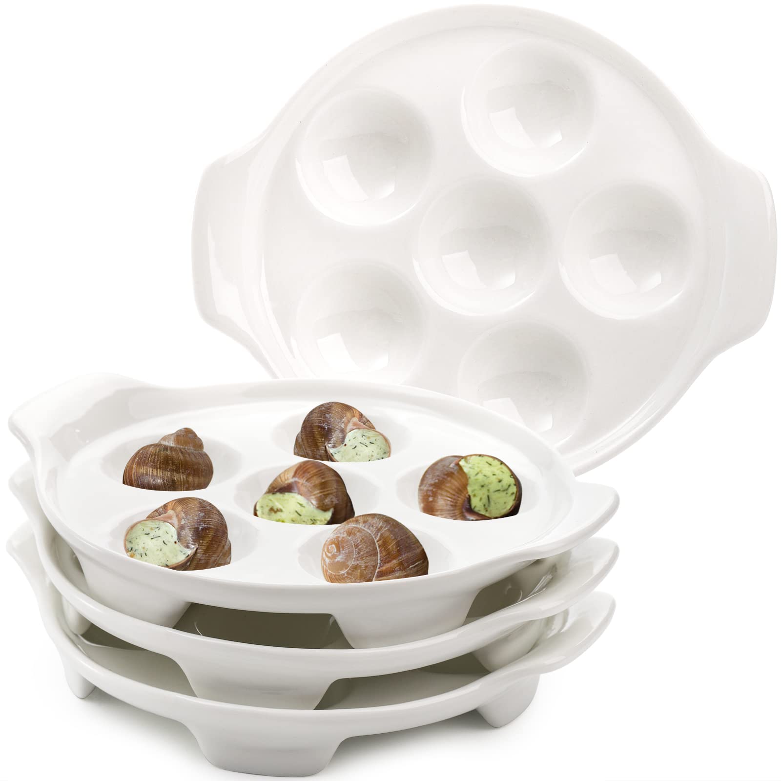 Escargots Ceramic Plate 6 Holes | Maison Vauron